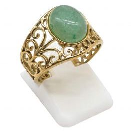 Anillo Acero Inox. AVENTURINA
